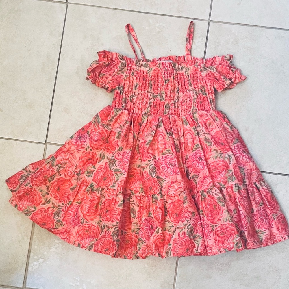 Haute Hippie Off-Shoulder Smocked Dress